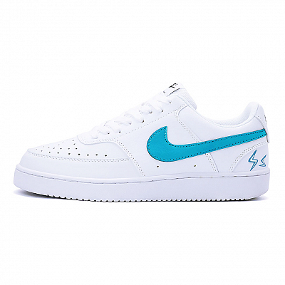 Nike Court Vision 1 Bay Blue Anti Slip Wear Resistant Low Top Skateboard Shoes Unisex Blue White