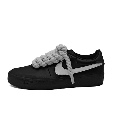 Nike Court Shot Anti-Slip And Wear-Resistant Lightweight Low-Top Skateboard Shoes Unisex Black