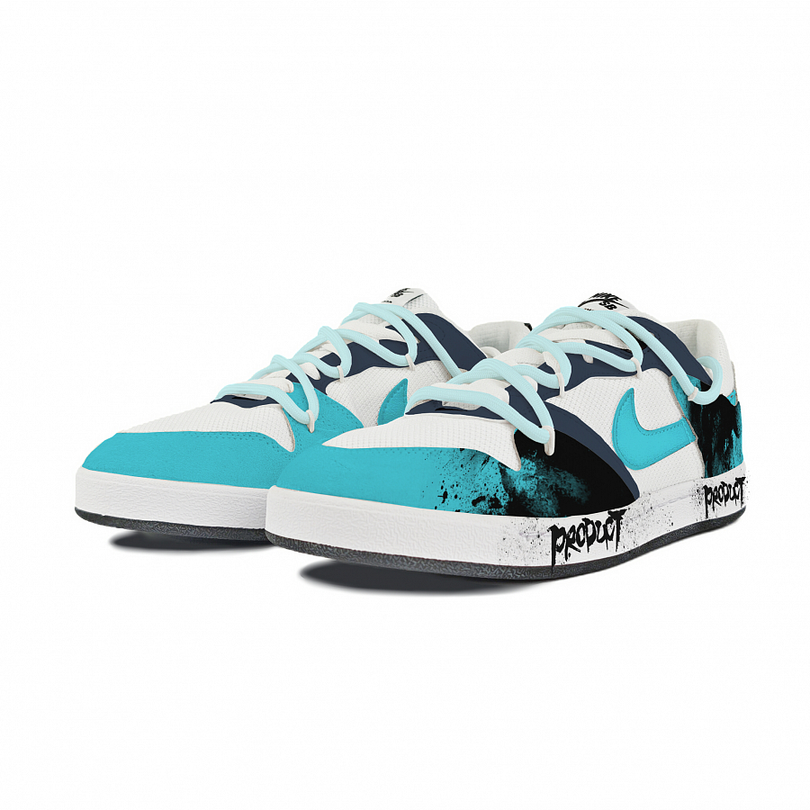 Nike SB Alleyoop Abrasion Resistant Low Top Skateboard Shoes Men's White Black Blue купить в интернет-магазине Yoocart с быстрой доставкой по России.