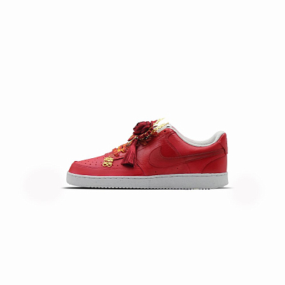 Nike Court Vision 1 Cushioning Wear Resistant Low Top Skateboard Shoes Men's Red