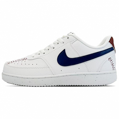Nike Court Vision 1 Wear-resistant And Lightweight Low-Top Skateboard Shoes Men's White Red