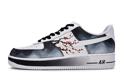 Nike Air Force 1 Anti Slip Wear Resistant Low Top Skateboard Shoes Unisex White Black