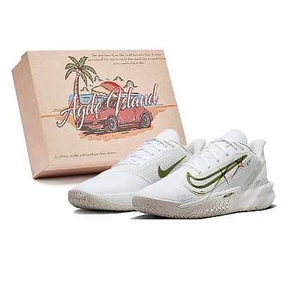 Nike Precision 7 Shock Absorbers Low Top Basketball Shoes Men's White Green