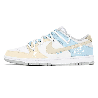 Nike Dunk Slip Resistant Low Top Skateboard Shoes Women's Blue