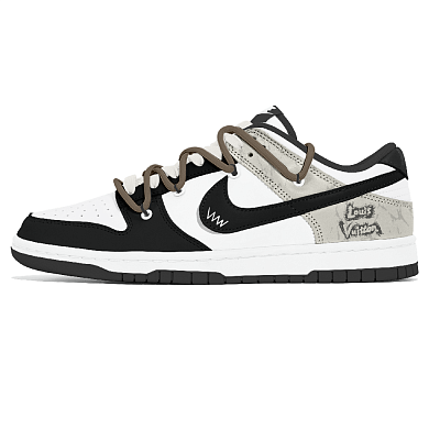 Nike Dunk Lemon Joy Abrasion Resistant Low Top Skateboard Shoes Men's Black White
