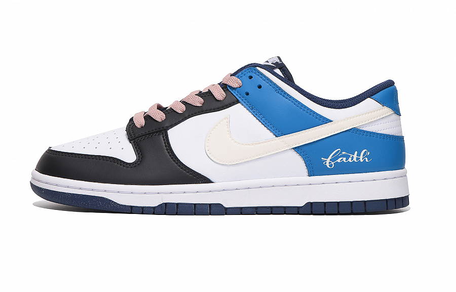 Nike Dunk Abrasion Resistant Low Top Skateboard Shoes Unisex White Blue купить в интернет-магазине Yoocart с быстрой доставкой по России.