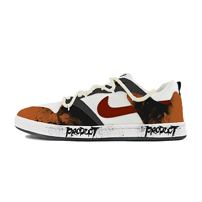 Nike SB Alleyoop Abrasion Resistant Low Top Skateboard Shoes Men's White Brown Black