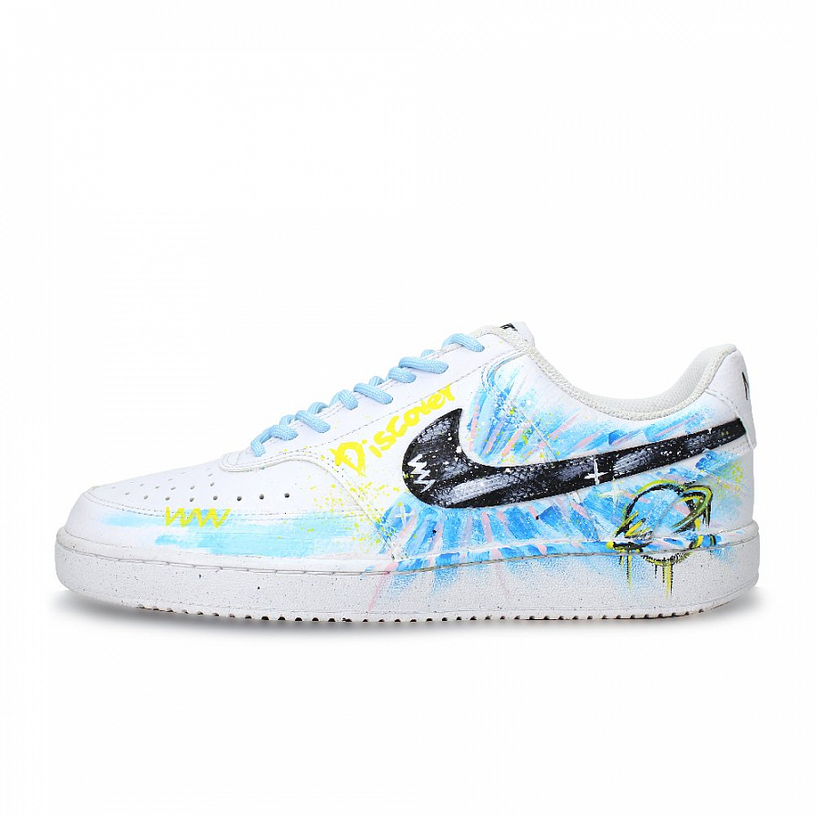 Nike Court Vision 1 Skateboard Shoes Men's Low top White Black Blue Yellow Pink купить в интернет-магазине Yoocart с быстрой доставкой по России.