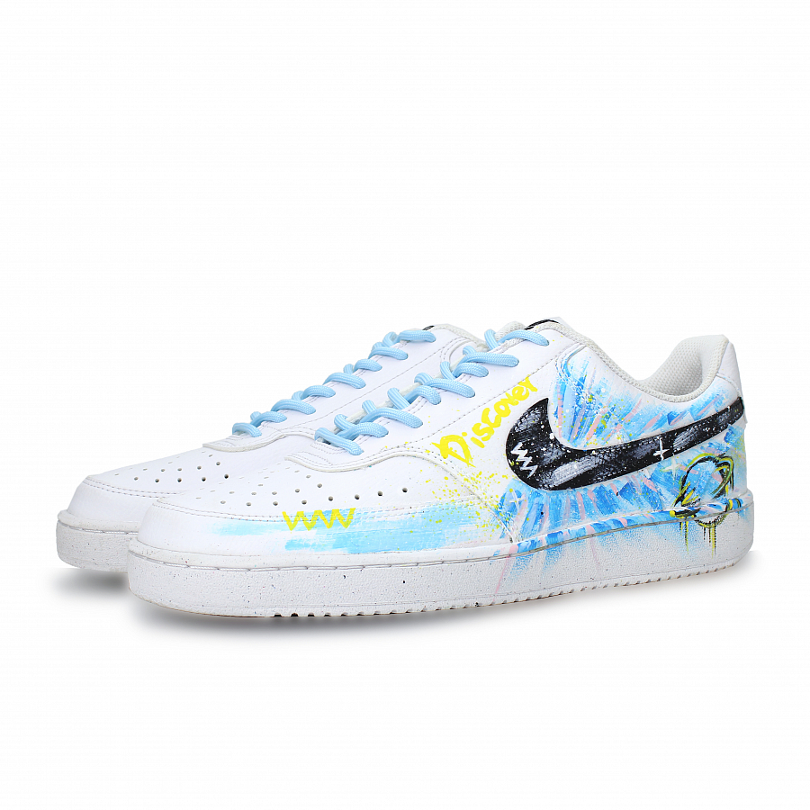 Nike Court Vision 1 Skateboard Shoes Men's Low top White Black Blue Yellow Pink купить в интернет-магазине Yoocart с быстрой доставкой по России.