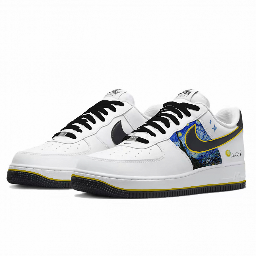 Nike Air Force 1 Abrasion Resistant Low Top Skateboard Shoes Unisex Black White купить в интернет-магазине Yoocart с быстрой доставкой по России.