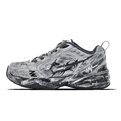 Nike Air Monarch 4 Low Top Chunky Sneakers Women's Gray