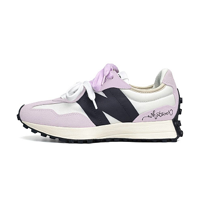 New Balance NB 327 Abrasion Resistant Low Top Casual Running Shoes Unisex White Purple