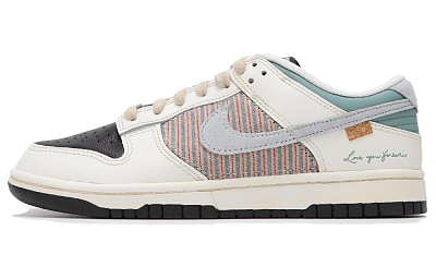 Nike Dunk Abrasion Resistant Low Top Skateboard Shoes Unisex Ecru