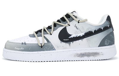 Nike Court Vision 1 Slip Resistant, Abrasion Resistant, Lightweight, Breathable Low Top Skateboard Shoes Men's Gray