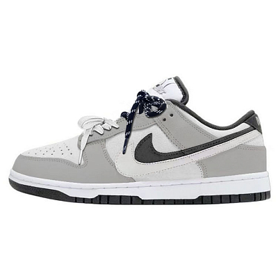 Nike Dunk Low'Double Swoosh' Low-Top Skateboard Shoes Unisex Gray