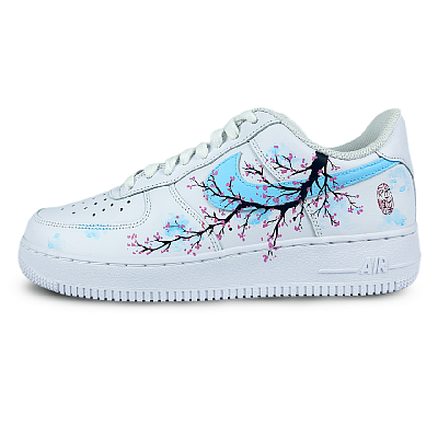 Nike Air Force 1 Cherry Blossom Light Dream Abrasion Resistant Low Top Skateboard Shoes Men's White