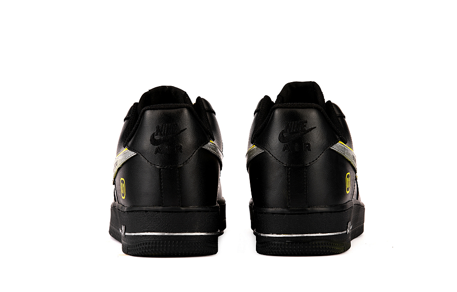 Nike Air Force 1 Abrasion Resistant Height Increasing Low Top Skateboard Shoes Men's Black Silver купить в интернет-магазине Yoocart с быстрой доставкой по России.