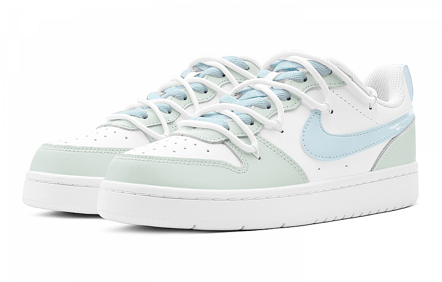 Nike Court Borough Abrasion Resistant Low Top Skateboard Shoes Women's Blue Green купить в интернет-магазине Yoocart с быстрой доставкой по России.