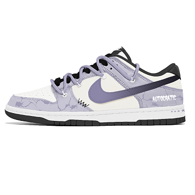 Nike Dunk Abrasion Resistant Low Top Skateboard Shoes Men's Purple
