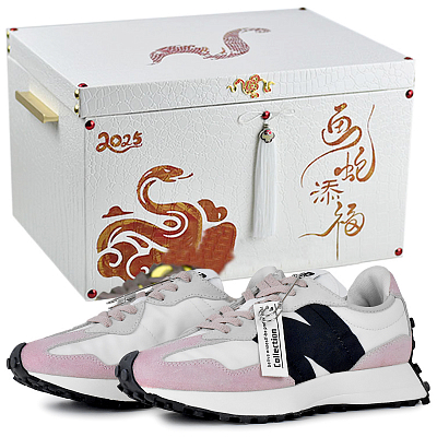 New Balance NB 327 Abrasion Resistant Low Top Running Shoes Women's White Black Pink