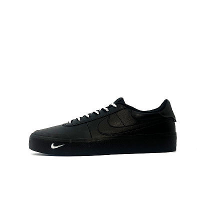 Nike Court Shot Half Moon White Anti Slip Wear Resistant Low Top Skateboard Shoes Men's Black