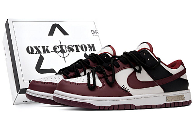 Nike Dunk Skateboard Shoes Men's Low top Black/Red/White