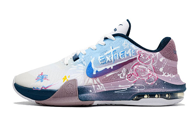 Nike Air Max Impact 4 Low Top Basketball Shoes Men's Blue Pink