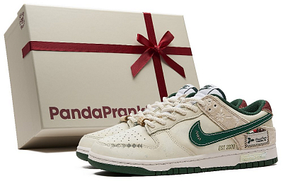 Nike Dunk Anti-Slip Wear-Resistant Low-Top Skateboard Shoes Unisex Beige Green