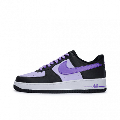 Nike Air Force 1 Anti-Slip Wear-Resistant Low-Top Skateboard Shoes Unisex Black Purple