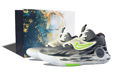Nike KD Trey 5 X Cushioning Wear-Resistant Low-Top Basketball Shoes Men's Black Gray Color