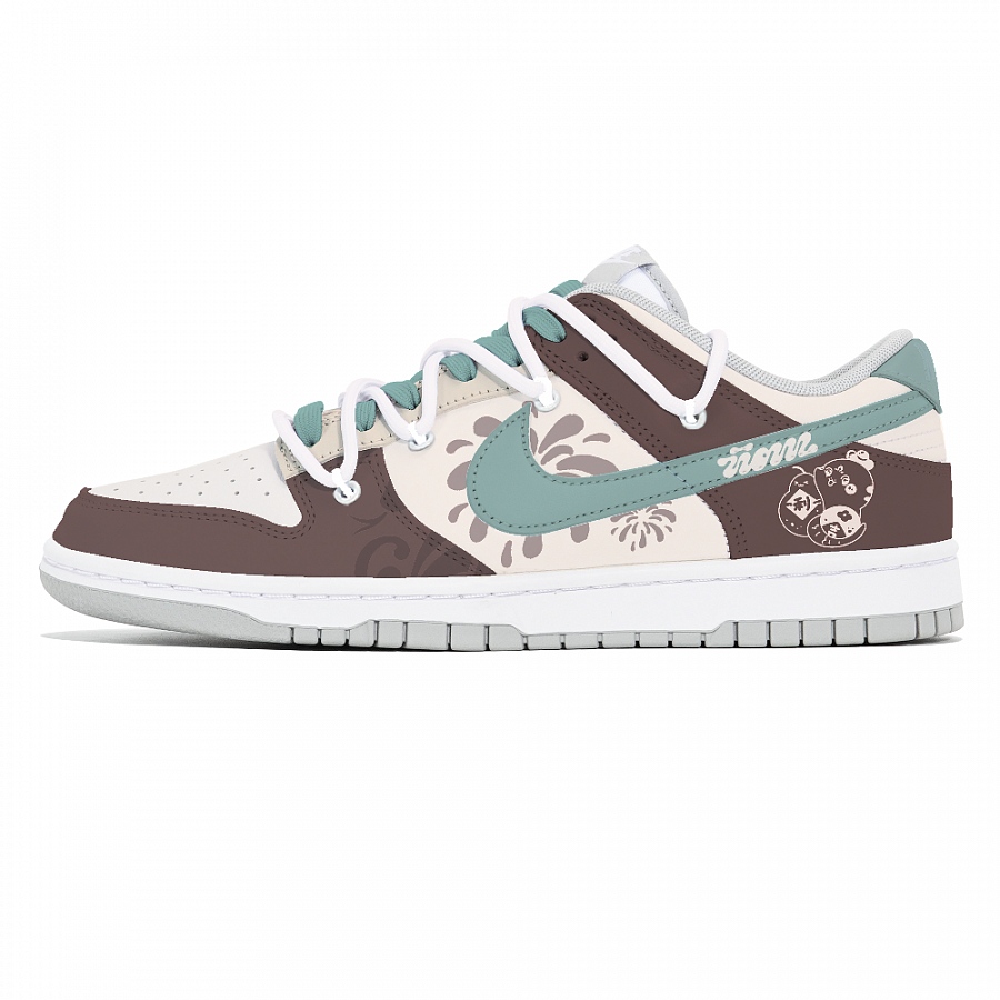 Nike Dunk Abrasion-Resistant Slip-Resistant Low-Top Skateboard Shoes Men's White Brown купить в интернет-магазине Yoocart с быстрой доставкой по России.