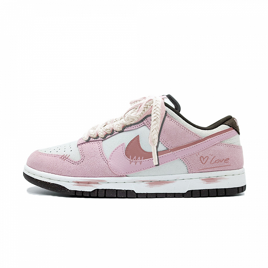 Nike Dunk Chocolate Slip Resistant Low Top Skateboard Shoes Women's Pink купить в интернет-магазине Yoocart с быстрой доставкой по России.