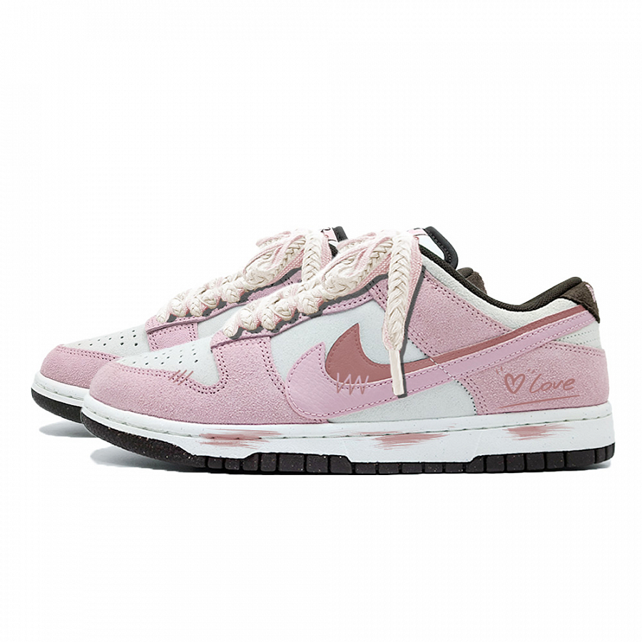 Nike Dunk Chocolate Slip Resistant Low Top Skateboard Shoes Women's Pink купить в интернет-магазине Yoocart с быстрой доставкой по России.