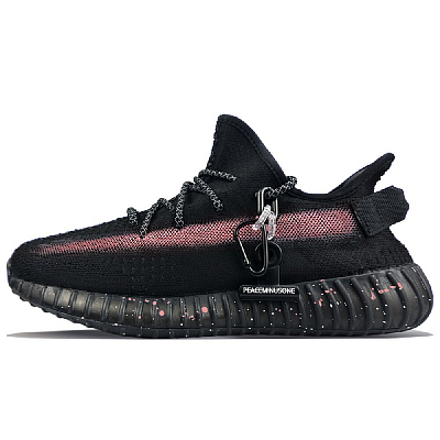 Adidas Originals Yeezy Boost 350 V2 Low Top Casual Shoes Unisex Black Red
