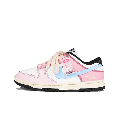 Nike Dunk Low-Top Skateboard Shoes Women's Blue Pink