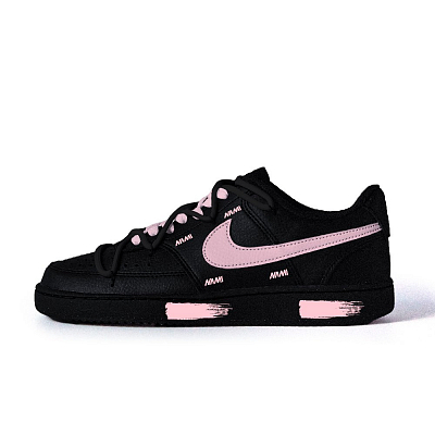 Nike Anti Slip Wear Resistant Low Top Skateboard Shoes Unisex Black