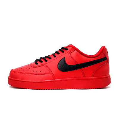 Nike Court Vision 1 Breathable Low Top Skateboard Shoes Men's Red Black