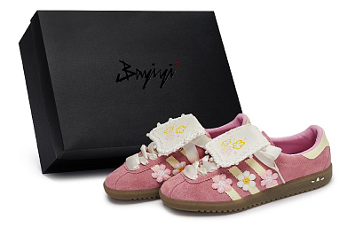 Adidas Originals Bermuda Skateboard Shoes Unisex Low top Pink/White/Yellow
