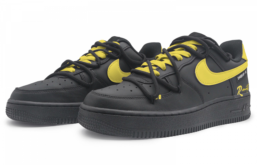 Nike Air Force 1 Abrasion Resistant Low Top Skateboard Shoes Unisex Black Yellow купить в интернет-магазине Yoocart с быстрой доставкой по России.