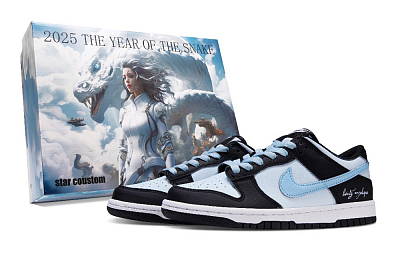 Nike Dunk Low top Skateboard Shoes Women's Light Blue