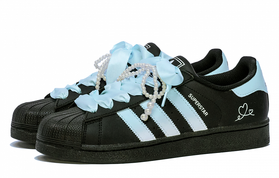 Adidas Originals Superstar 2 Skateboard Shoes Women's Low top Blue, Black купить в интернет-магазине Yoocart с быстрой доставкой по России.