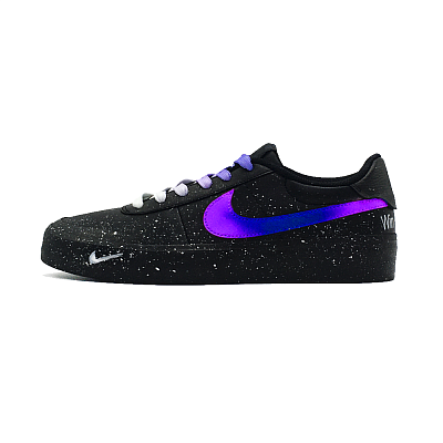 Nike Court Shot Dream Purple Sea Wear resistant And Lightweight Low Top Skateboard Shoes Unisex Black Purple