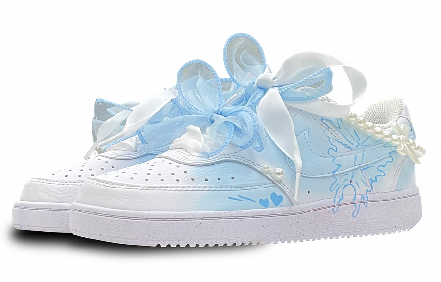 Nike Court Vision Slip Resistant, Abrasion Resistant, Lightweight Low Top Skateboard Shoes Women's Light Blue купить в интернет-магазине Yoocart с быстрой доставкой по России.