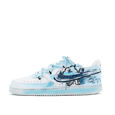 Nike Court Vision 1 Skateboard Shoes Men's Low top Blue