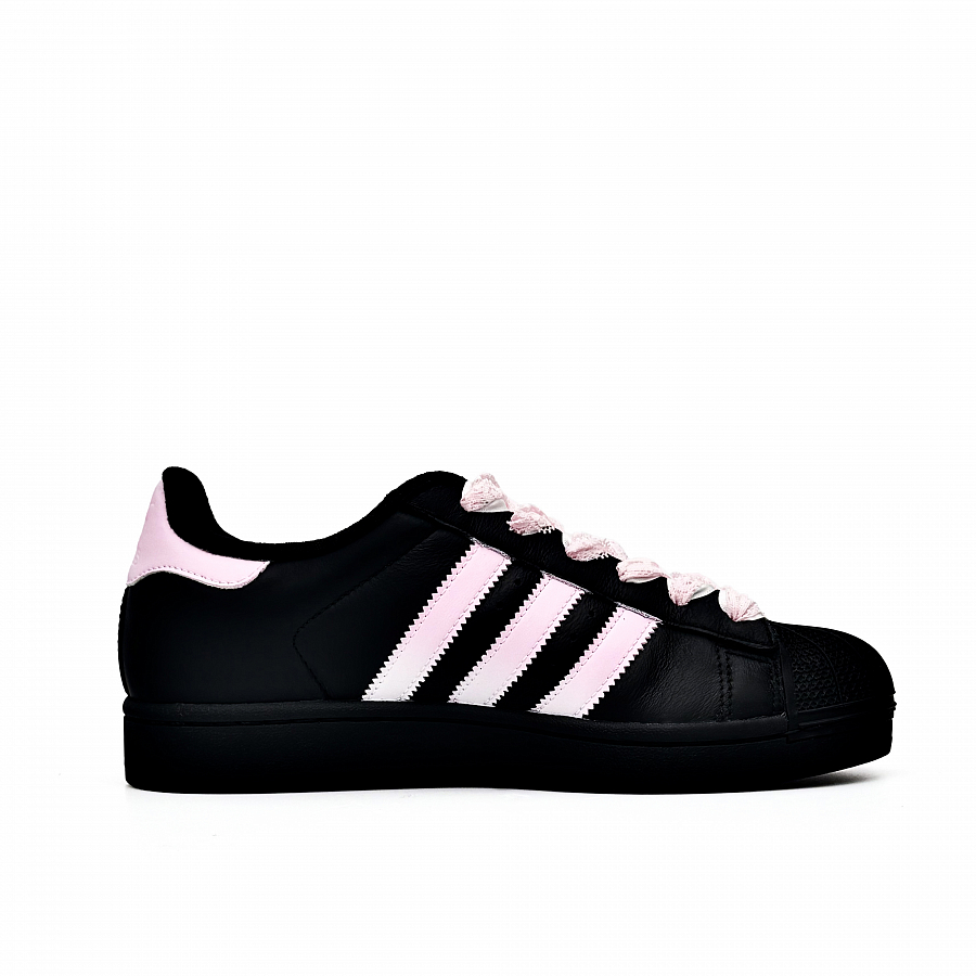 Adidas Originals Superstar 2 Skateboard Shoes Unisex Low Top Black/White/Pink купить в интернет-магазине Yoocart с быстрой доставкой по России.