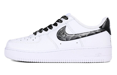 Nike Air Force 1 Abrasion Resistant Low Top Skateboard Shoes Unisex White Black