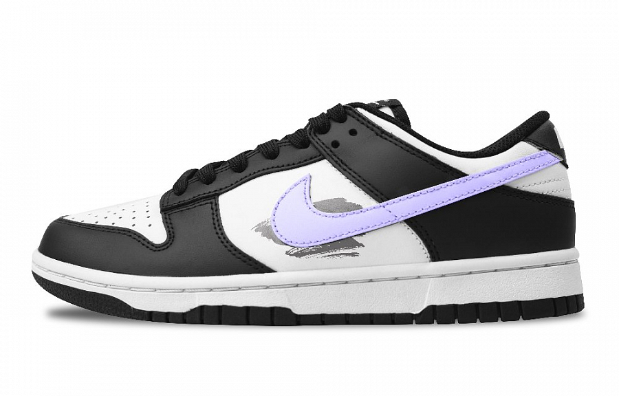 Nike Dunk Ink Burning Anti-Slip Wear-Resistant Low-Top Skateboard Shoes Women's Light Purple купить в интернет-магазине Yoocart с быстрой доставкой по России.