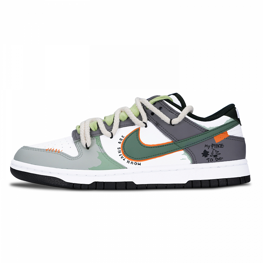 Nike Dunk Black White, Exploring The Mystery Anti Slip Wear Resistant Low Top Skateboard Shoes Unisex Olive Green купить в интернет-магазине Yoocart с быстрой доставкой по России.