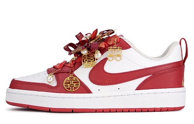Nike Court Wedding Shoes Abrasion Resistant Low top Skateboard Shoes Women's Red