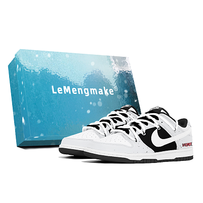 Nike Dunk Abrasion Resistant Low Top Skateboard Shoes Unisex Black Gray